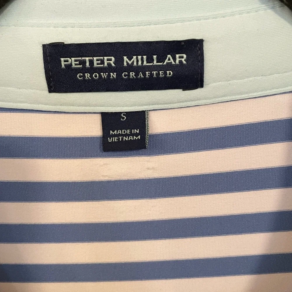 Peter Millar Crown Crafted Bass Striped Jersey Polo Shirt - Picture 4 of 5